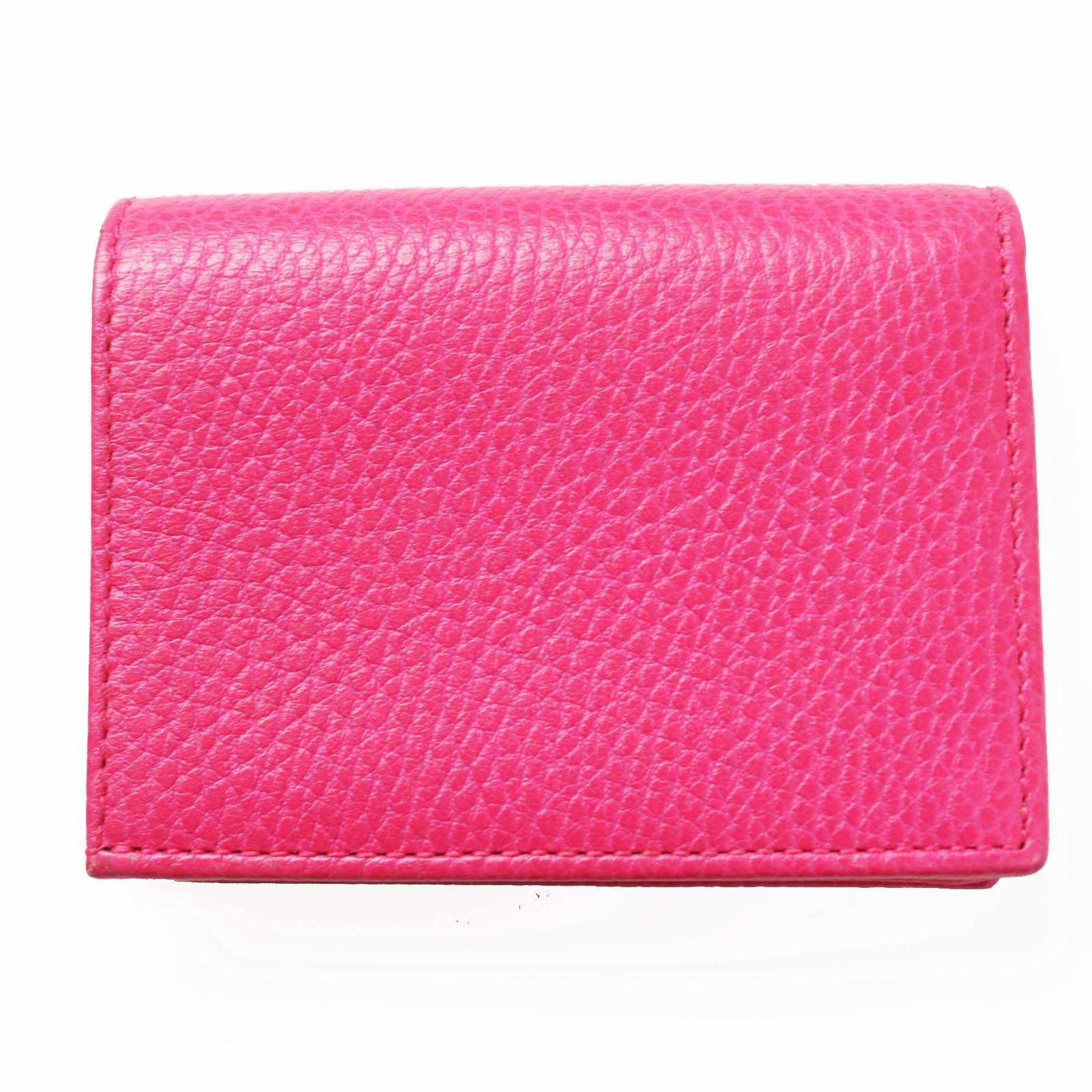 Excellent GUCCI Bifold Wallet GG Marmont Mini Wallet / shocking pink leather... thumbnail 3