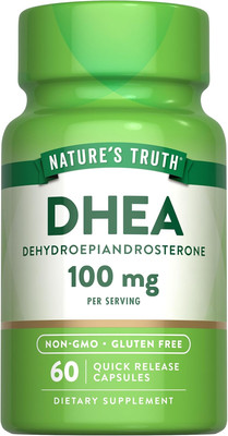 DHEA 100mg | 60 Capsules | Non-GMO, Gluten Free Supplement | by Nature's Truth