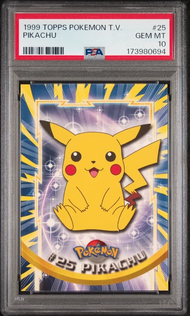 1999 TOPPS POKEMON TV #25 PIKACHU PSA 10