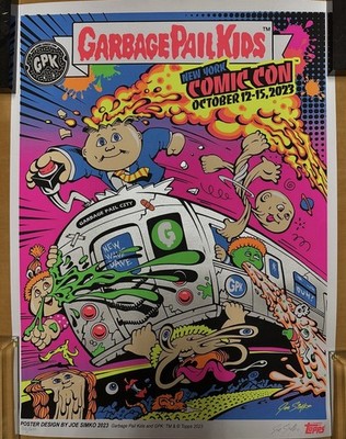 Garbage Pail Kids Poster From NYCC  23 Signed By Joe Simko.  #115/600    