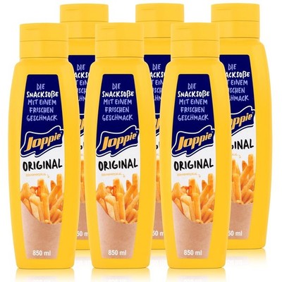 Joppie Original Snacksoß mit Zwiebeln 850ml Pommes & Burgersauce (6er Pack)