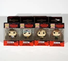 LOT of 4 NEW Funko Pop! Stranger Things Keychains - Eleven Dustin Steve Robin