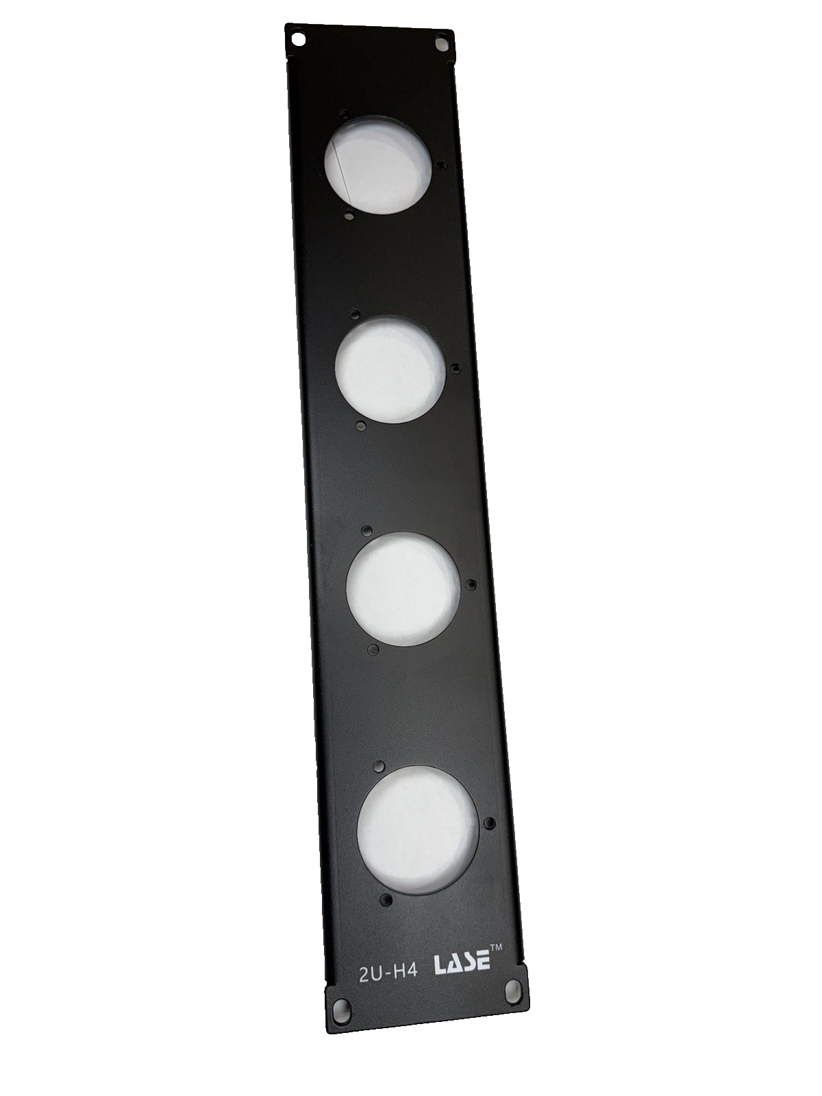 2U Space 12ga Heavy Rack Panel w/ 4 HUBBELL Flanged Twist Receptacle or ...