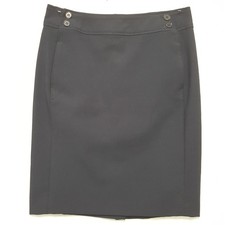 Talbots Womens Skirt Size 6p Navy Blue Stretch 22" Knee Length Machine Wash
