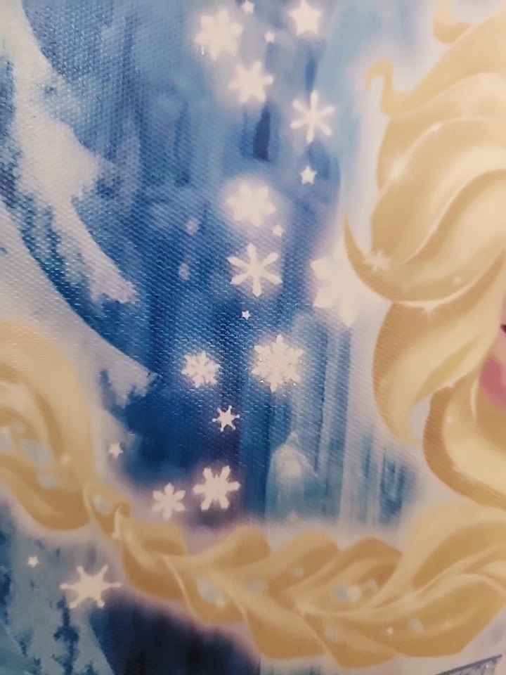 Arte de pared en lienzo Disney Frozen Elsa Anna fuerte vínculo corazón fuerte decoración para niños 18x24 Foto 2 de 4