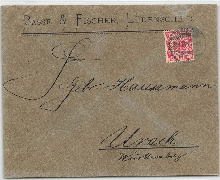 108225) DR Blg mit Perfin/Firmenlochung B&F aus Lüdenscheid, Basse & Fischer - Bild 1 von 1