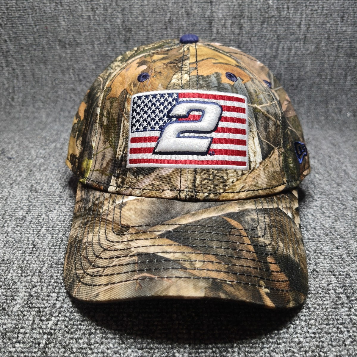 New Era 9FORTY NASCAR Brad Keselowski #2 American Flag Camo Hat Cap Adjustable