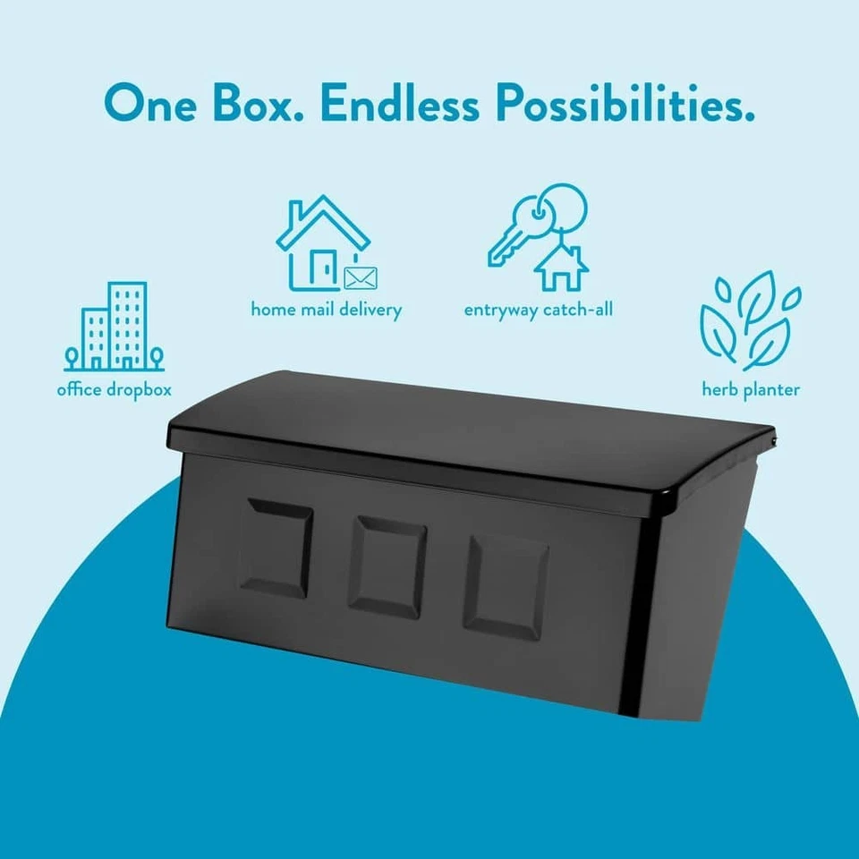 Architectural Mailboxes Wayland Black, Small, Steel, Wall Mount Mailbox - Image 4 of 4