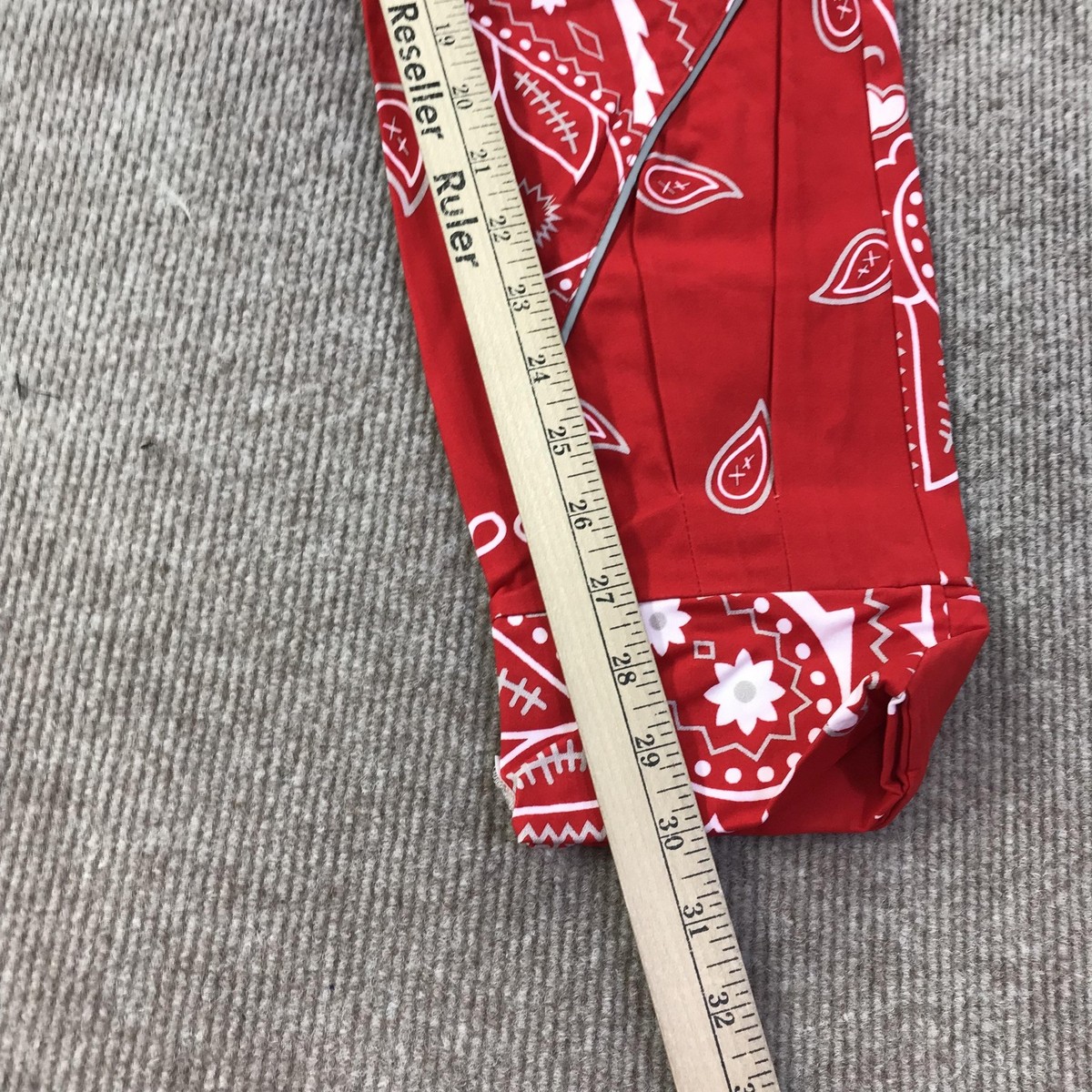Guapi Pants Mens 28 Red Bandana Cargo Limited Edition Drawstring 