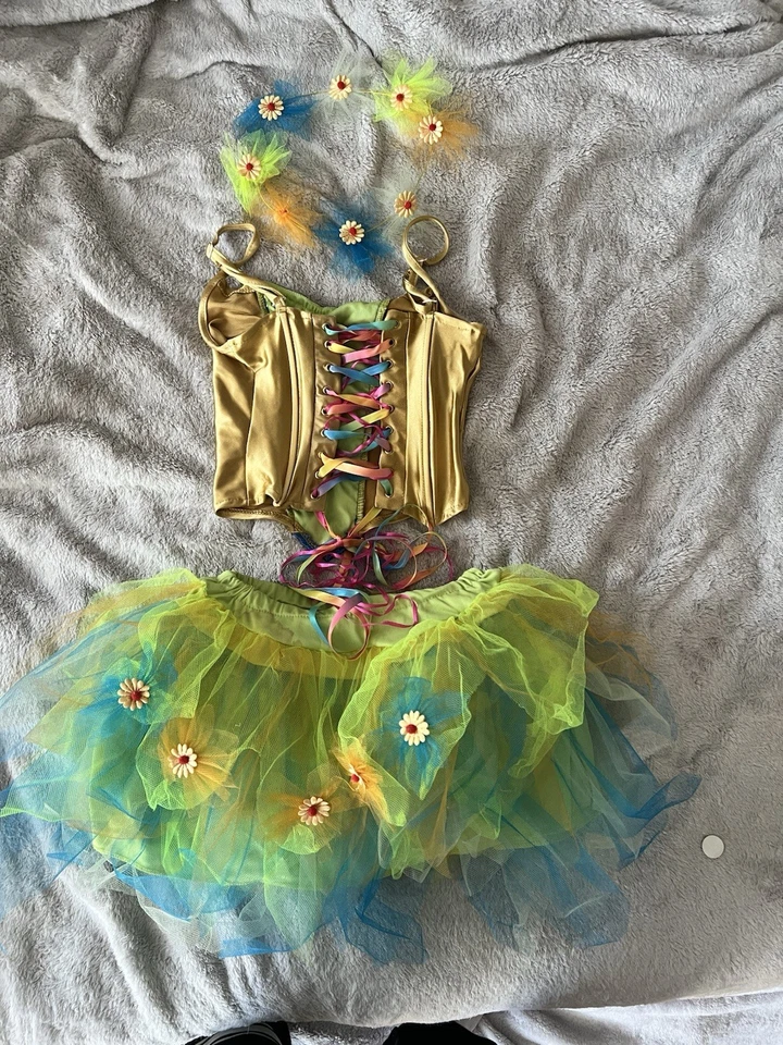 Women’s Halloween Colorful Fairy Costume With Tutu, Corset And Headband Size S - Image 2 of 2
