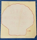 Vintage NOS Shell Transmission Oil Service Station Lubester Globe Pump Decal 7"