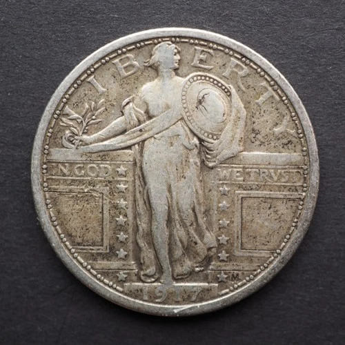 1917 T1 STANDING LBERTY SILVER QUARTER  ***NICE ***FREE SHIPPING*** C1788