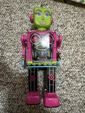 Schylling Roberta Wind-Up Tin Robot Mechanical Woman 2013