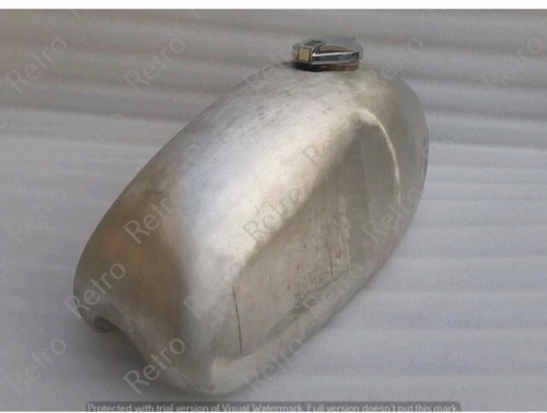 FITS AJS STORMER RAW STEEL SCRAMBLER GAS FUEL PETROL TANK + LID - Picture 4 of 5