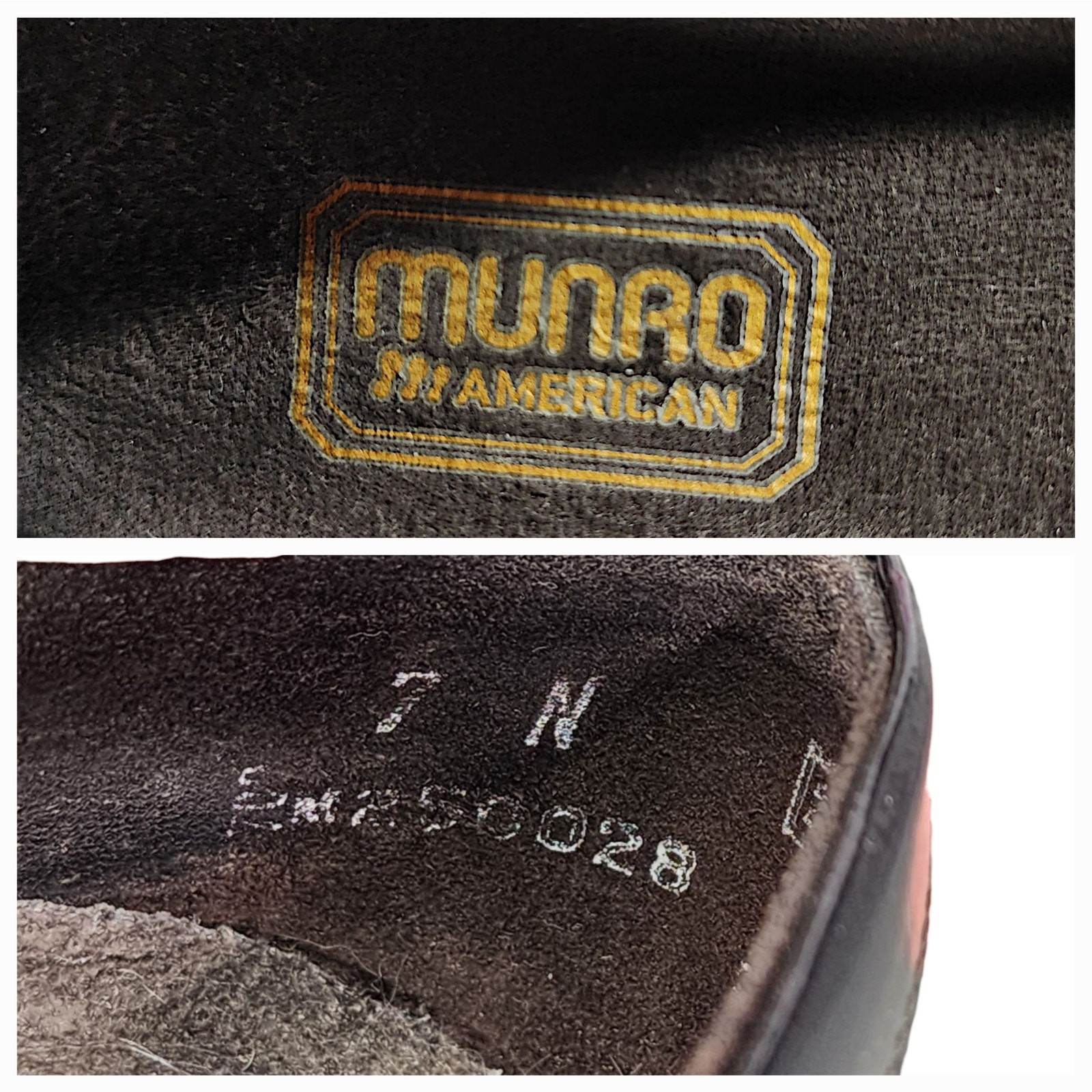 Munro American Snakeskin Loafers sz 7N Women Patent Leather Horsebit Black Brown