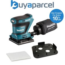 Makita DBO481Z 18v LXT 114mm 1/4 Sheet Finishing Cordless Palm Sander + Clamp