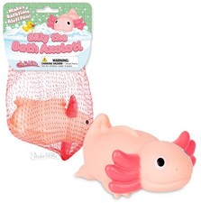 Gilly the Bath Axolotl   Cute Pink Floating Ducky Toy   Adorable Bathtub Buddy