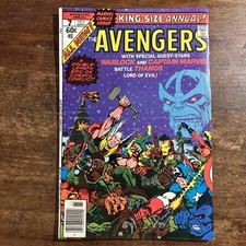 AVENGERS KING-SIZE ANNUAL # 7 JIM STARLIN-WARLOCK-CAPTAIN MARVEL-THANOS
