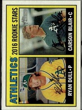 2016 Topps Heritage #172 Ryan Dull / Carson Blair Gum Stain