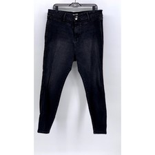 FOREVER 21 Women's Black Solid Skinny-Leg Denim Jeans SZ 16