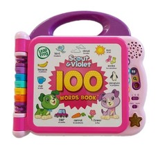 Leap Frog Scout Violet 100 Words Book English Spanish - Works Great w/ Light