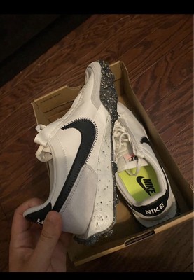 Nike Waffle Racer Crater White Black Low Top Lace Up women Running Sneaker