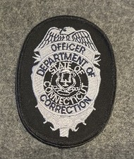 Connecticut Department of Correction Officer Patch - 3 x 4 inches  hook and loop