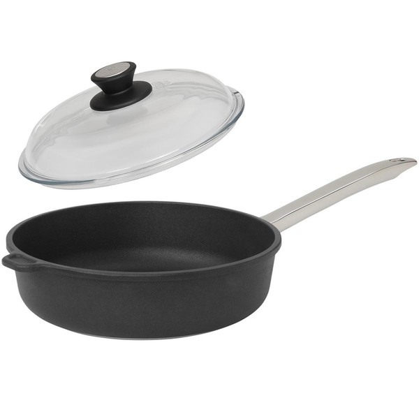 Skk Guss Schmorpfanne 28Cm Induktion Bratpfanne Antihaft Edelstahlgriff & Deckel-image