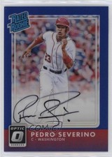 2016 Panini Donruss Optic Rated Rookies Blue 24/75 Pedro Severino #175 Auto gh4