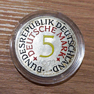 5 DM Bundesrepublik Deutschland 1972 DEUTSCHE MARK Münze Motiv Adler