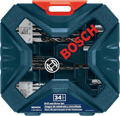 BOSCH MS4034 34-Piece Drilling and Driving Mixed Set with Included Case for Appl