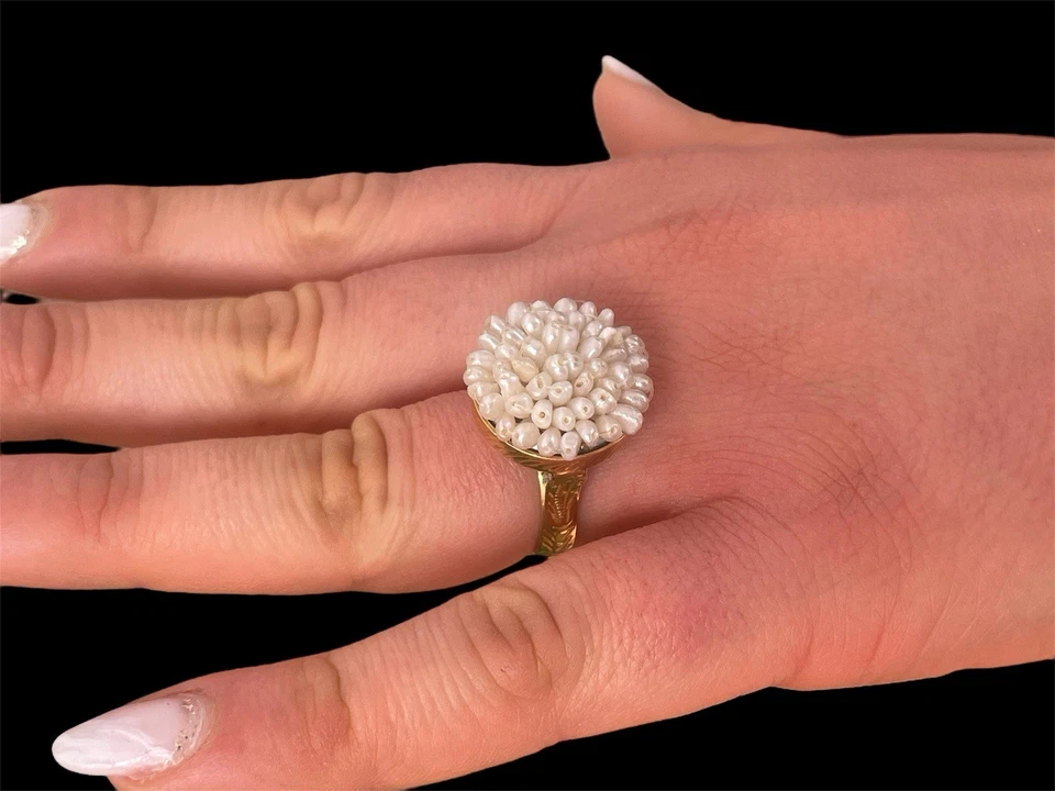 Anello In Argento Con Perle Modello Morosita - Immagine 2 di 4