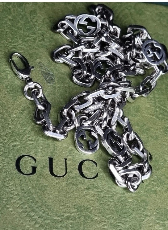 Gucci Sterling Silver Chunky Interlocking GG 60cm… - image 11
