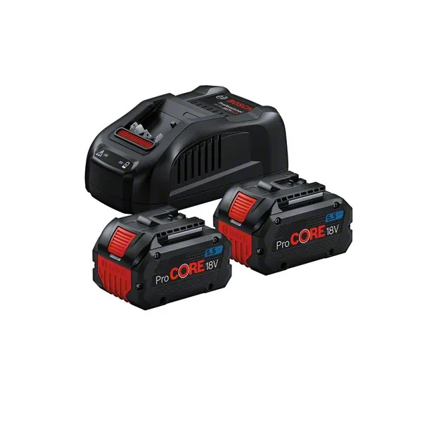 Bosch Professional Rosso/Nero Batteria + Caricatore, Set Iniziale (18 V) - Immagine 2