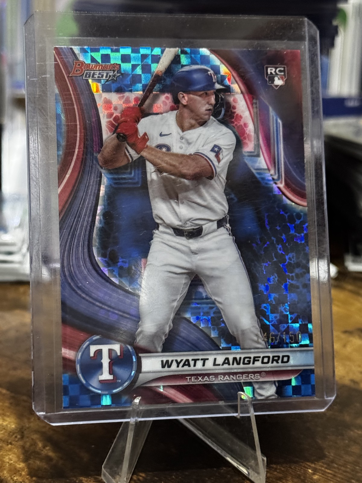 2024 Bowman's Best - Wyatt Langford #65 Blue X-Fractor /150 (RC)