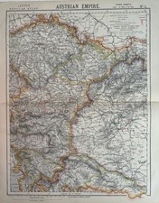 1883 &Ouml;sterreich Ungarn B&ouml;hmen M&auml;hren original antike Farbkarte von Letts