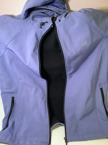 Women’s New Balance Water Resistant Zipper W/hood Jacket Size Lg Preowned - Picture 1 of 7