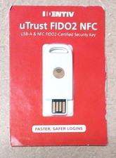uTrust FIDO2 NFC  USB-A Certified Security Key Brand: Identiv 
