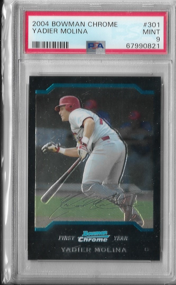 PSA 9 MINT 2004 Bowman Chrome YADIER MOLINA Rookie RC #301 Future HOF'er!!!