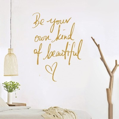 SENGTER Be Your Own Kind of Beautiful Wall Decal Removable English Saying Wor...