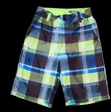 ZeroXposur Board Shorts Boys SZ S 8 Functional Fly Pockets Swim Trunks Beach