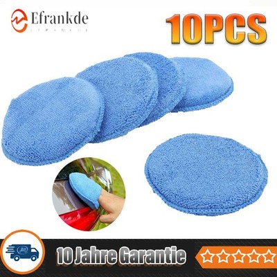10PCS Mikrofaser Wachs Applikatorpads Schwamm Wachs Polieren Pads Für Autopflege