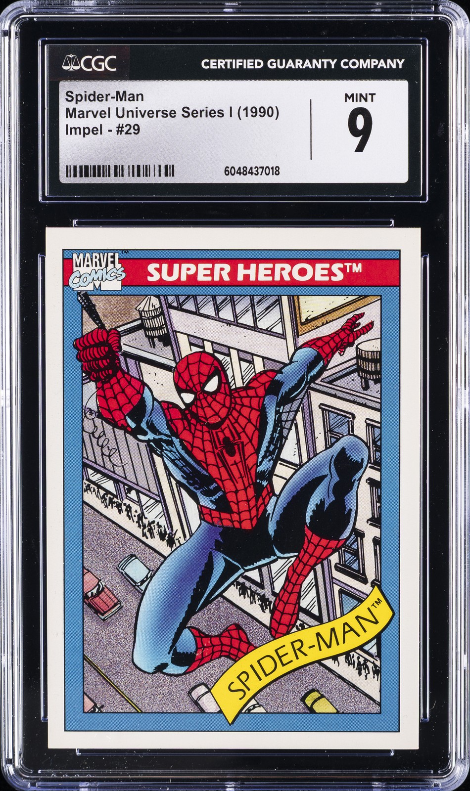 1990 Marvel Universe Ser 1 Impel #29 Spider-man Cgc 9