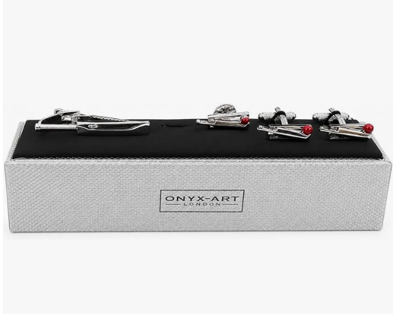Cricket Cufflinks, Lapel Pin & Tie Bar Set for Men – Onyx Art CLT006