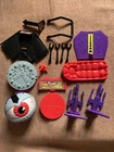 1990 Vintage TMNT Technodrome Parts Lot Escape Hatch Eye Cuffs Bed Computer