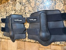ThinLine horse Size front Leg splint wraps Pair Black