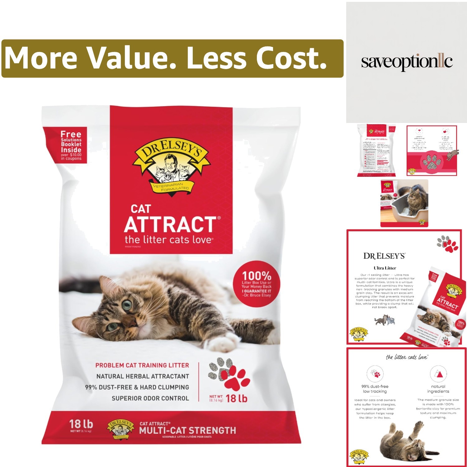 Cat Attract Clumping Clay Cat Litter 18-lb. Bag