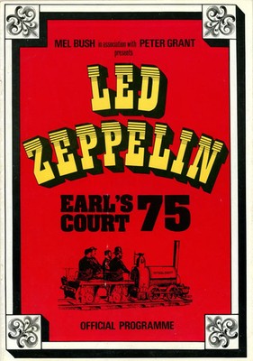 Led Zeppelin Earls Court Arena London 1975 Concert Programme And Ticket Stub