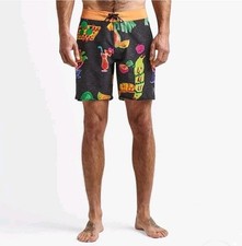 Roark Passage 17 Side Panel Boardshorts Black Mens Size 32 tahiti treat