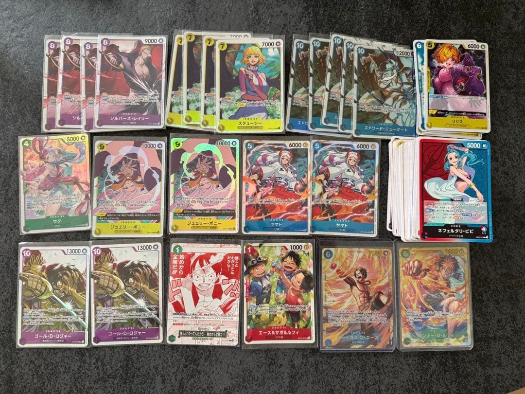 Juego de cartas coleccionables de una pieza SR R C L 95 cartas lote conjunto